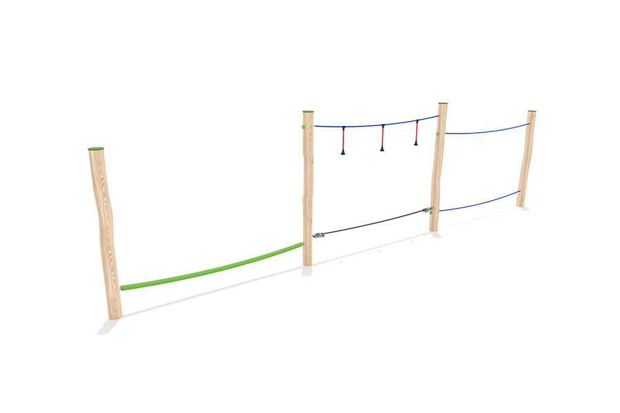 Balancierstrecke 2 Balancierseile, 1 Slackline