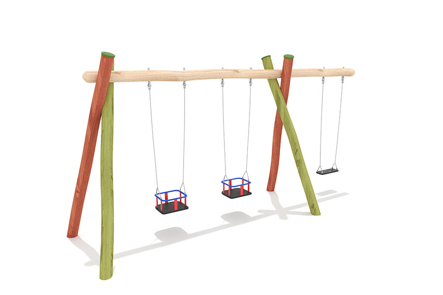 Euro-Swing 3er, 2 Babysitze/1 Sicherheitsschaukel