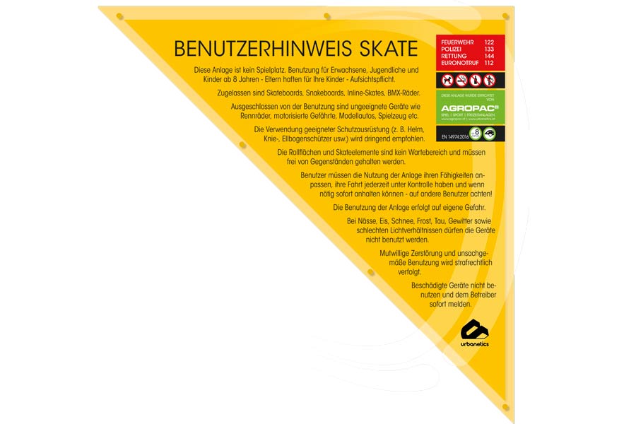 Benutzerhinweis Skate