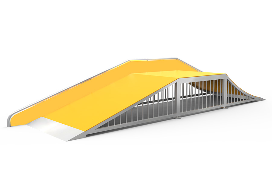Jumpramp+ Railslide maxi GFI/VZ H 0,98 B 2,45 L 7,30 M