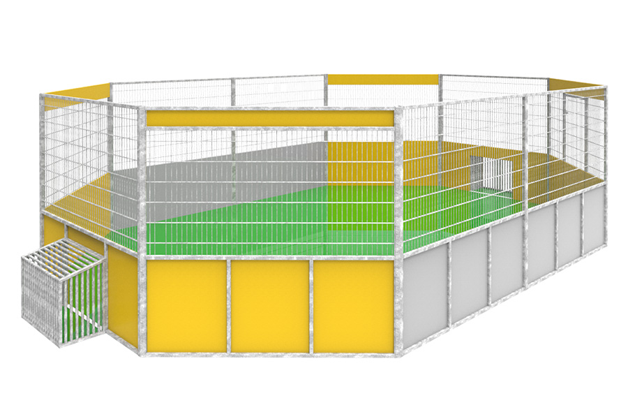 Sportanlagen Arena 10-modulig, Panzergitter
