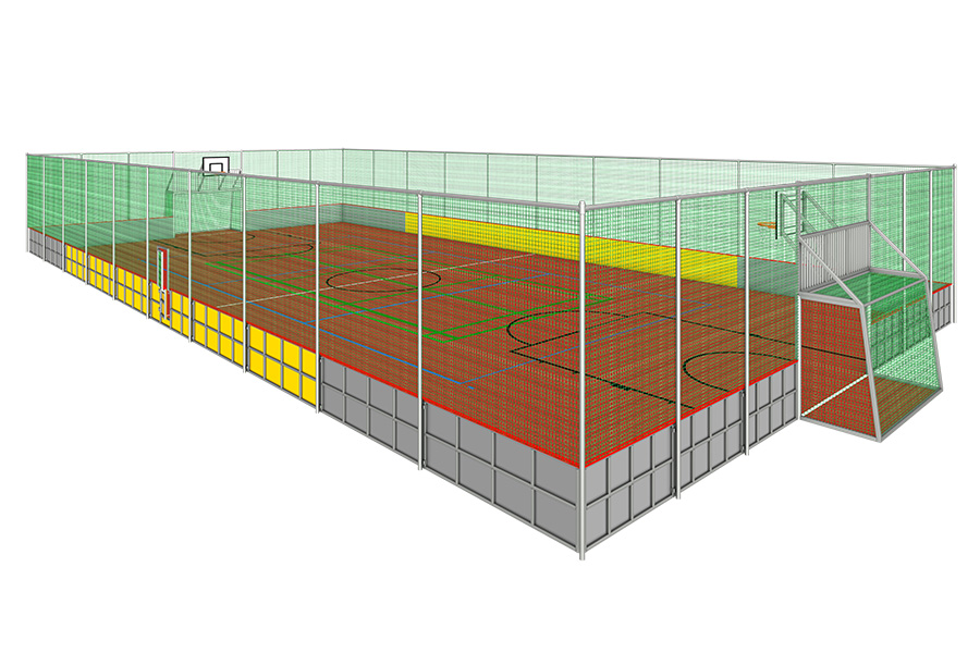 Sportanlagen Soccerbande - Box 40x20 m