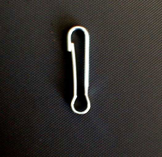 Karabiner 55mm aus Metall chrom. für Netzbefestigung