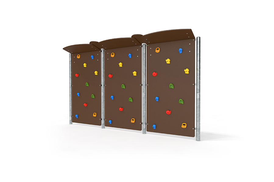 Bouldern Wand 3er einseitig bekletterbar getrennt