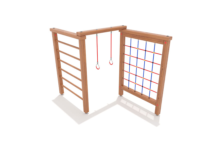 Klettergerät Z-Form, 3-teilig, H: 200 cm