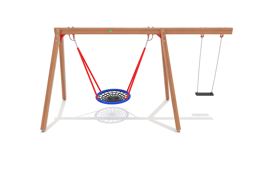 Vogelnestschaukel Ø 120 cm 2er mit Schaukelbrett