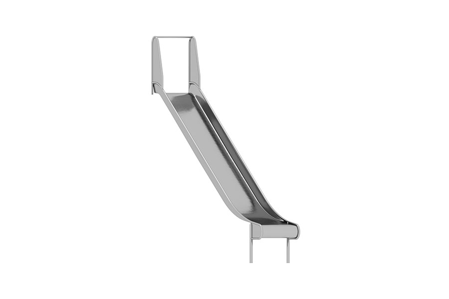 Edelstahl-Rutsche PH 195 cm, L=352 cm (WAE)