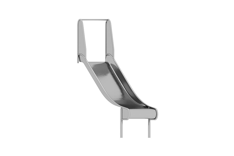 Edelstahl-Rutsche PH 95 cm, L=208 cm (WAE)