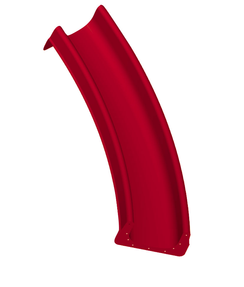 HK-Kurve GFK-Rutsche li/re, L: 204 cm