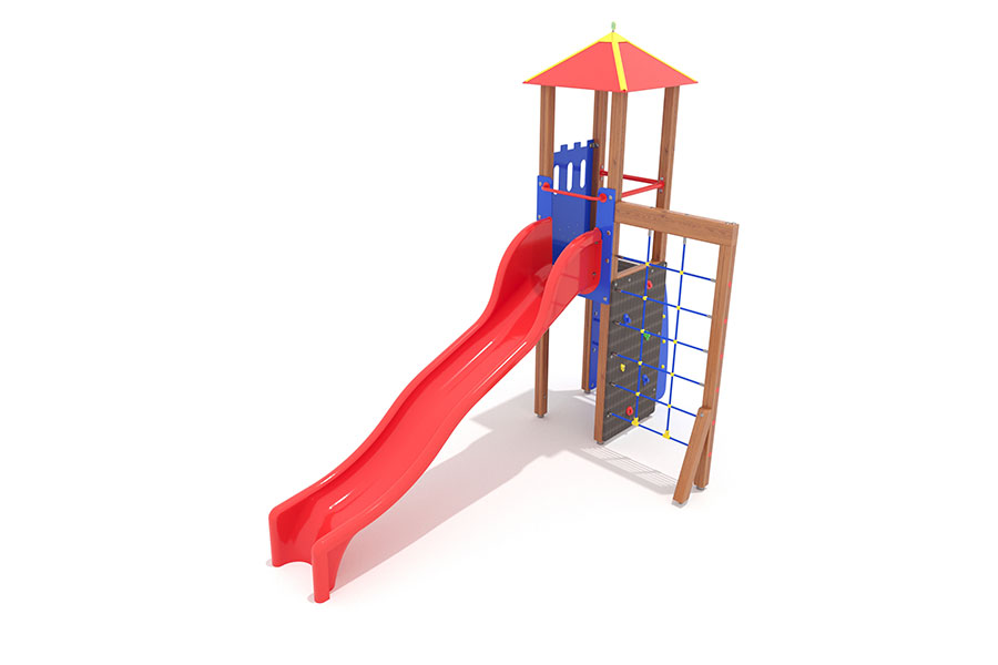 Turm mit Kletternetzanbau Privatbereich