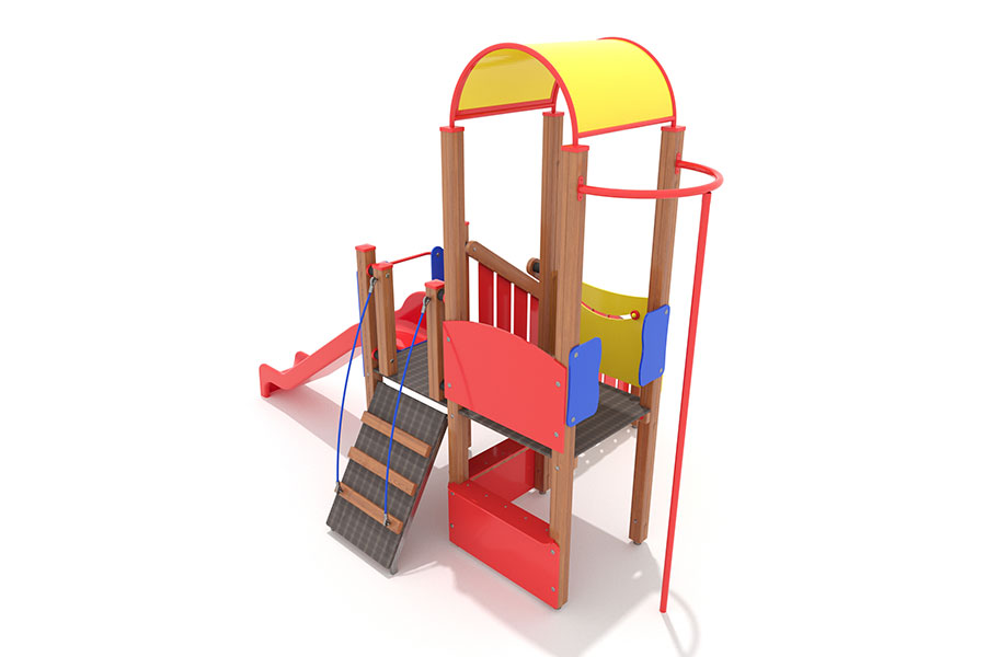 Turm Rondo Bambini 2 mit Spielhauseinbau 2J