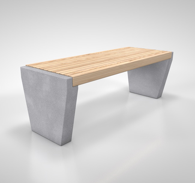 Tisch Robust TE, Betonsockel konisch