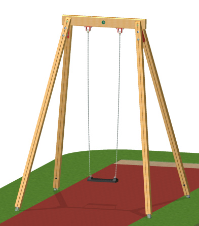 Zuckerhut 1er mit Sicherheitsschaukelsitz H:290 cm