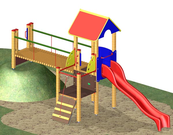 Turmanlage Höflein mit Hängebrücke für Hügel