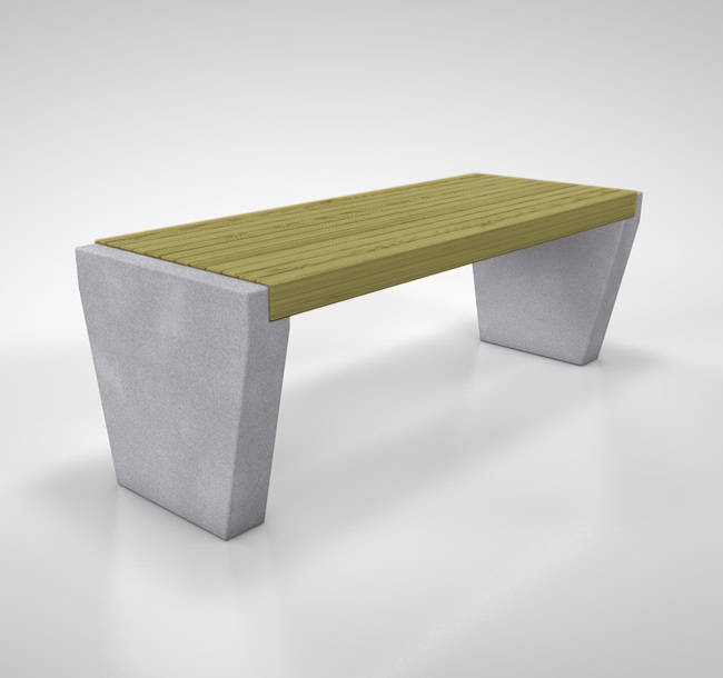 Tisch Robust TE, Betonsockel konisch