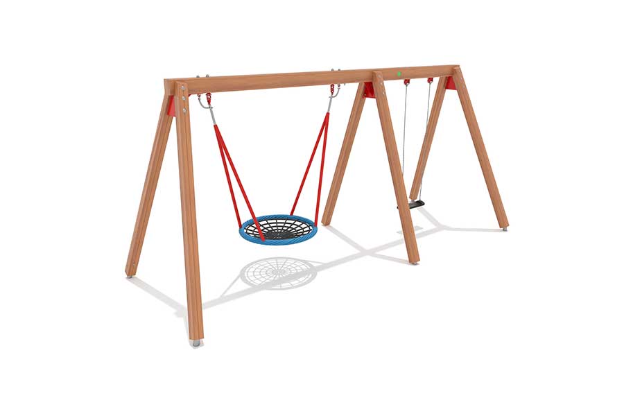 Vogelnestschaukel kombi Ø120cm 2er / Schaukelbrett