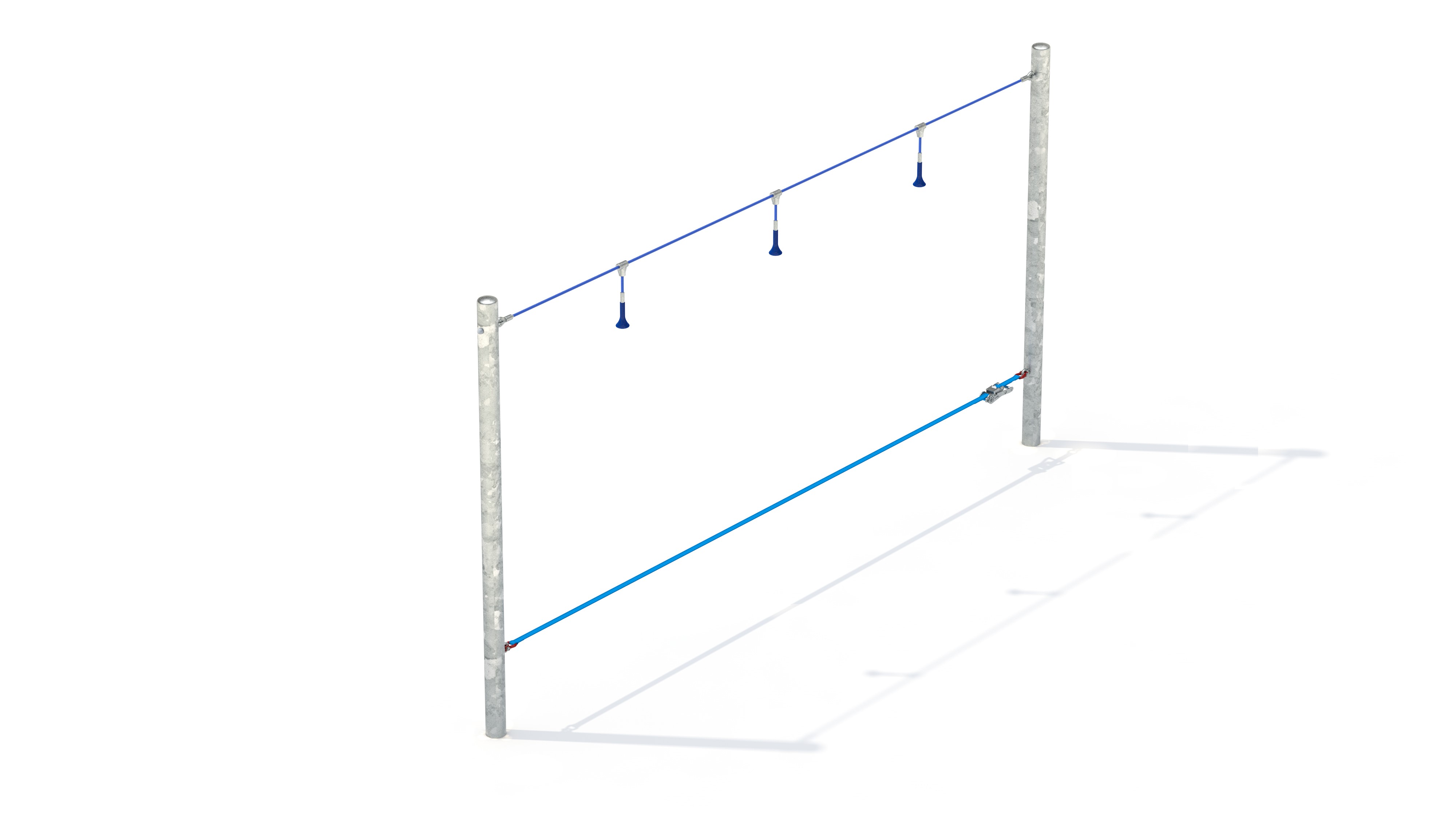 Fitness Slackline mit Halteseil verzinkt