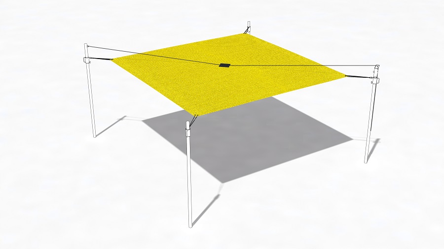 Sonnensegel Sunshine 430x530 cm mit Patch