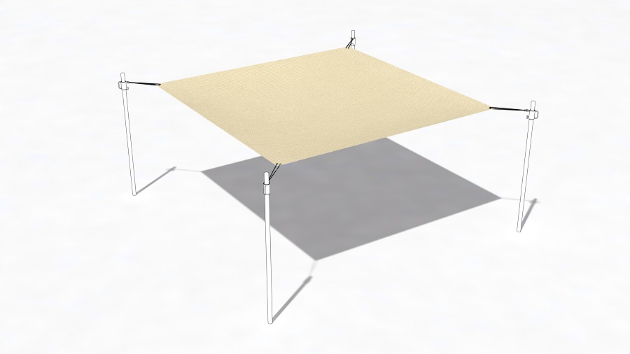 Sonnensegel Elfenbein per m² ohne Patch