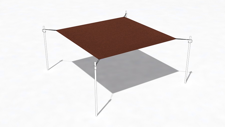 Sonnensegel Mocca per m² ohne Patch