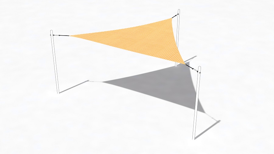 Sonnensegel Bahama Beige dreieckig a=500 cm