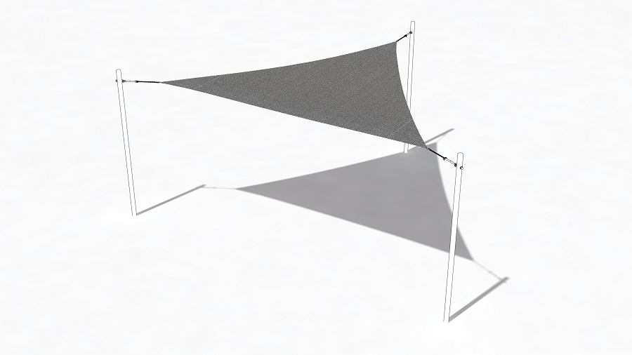 Sonnensegel Anthrazit dreieckig a=600 cm