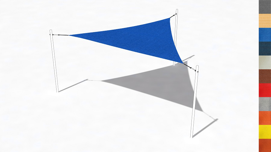 Sonnensegel Blue Ozean dreieckig a=600 cm