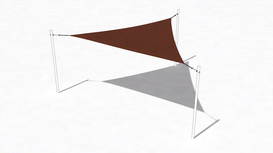 Sonnensegel Mocca dreieckig a=600 cm