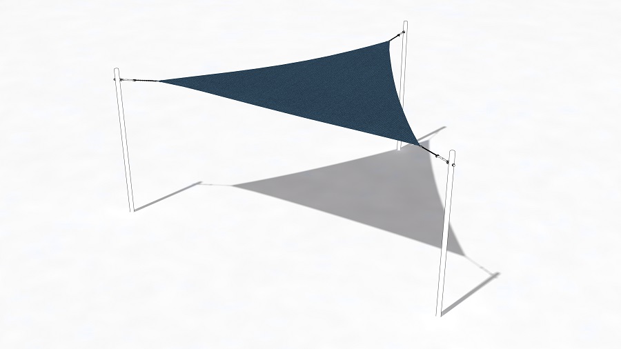 Sonnensegel Blue Sapphire dreieckig a=650 cm