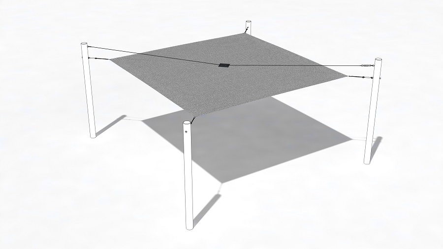 Sonnensegel Stone 400x500 cm mit Patch