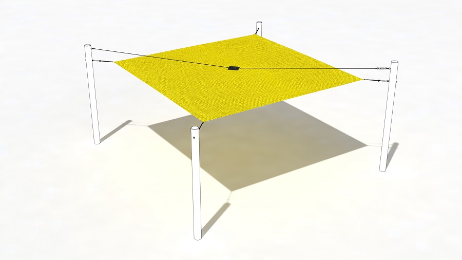 Sonnensegel Sunshine 400x500 cm mit Patch