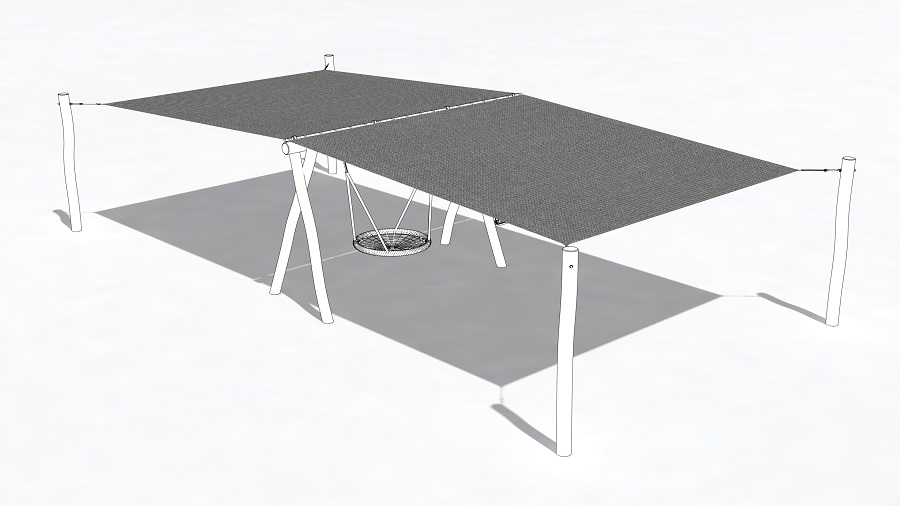Sonnensegel Anthrazit mit Ösen per m²