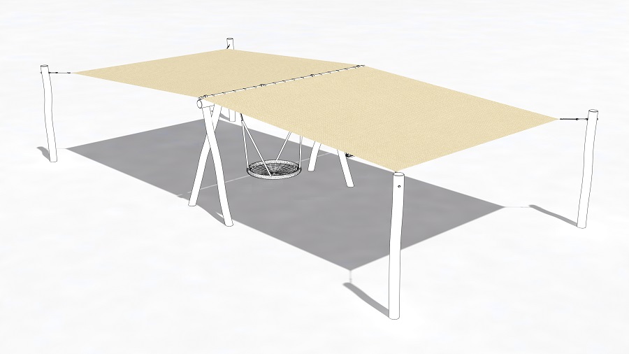 Sonnensegel Elfenbein mit Ösen per m²