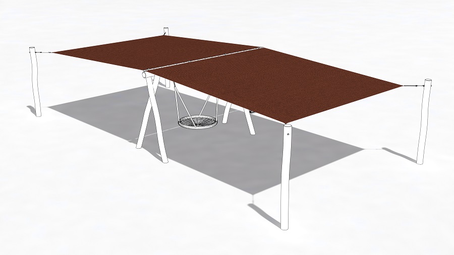 Sonnensegel Mocca mit Ösen per m²