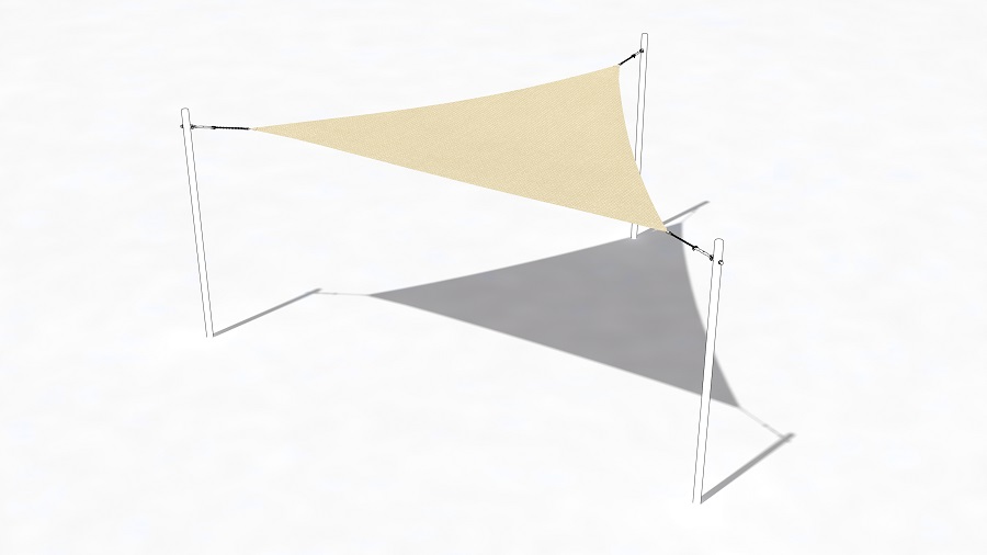 Sonnensegel Elfenbein dreieckig per m²