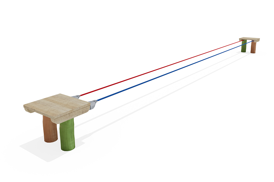 Zwillingsslackline L: 1070 cm