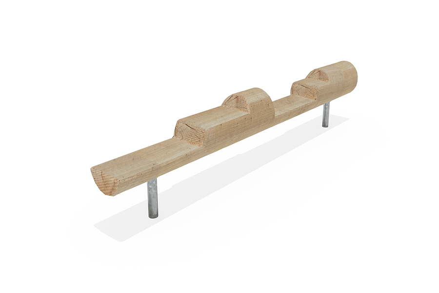 Halbrunde Stufenbalken natur M 250